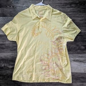 Calvin Klein Yellow Embroidered Polo Shirt XL